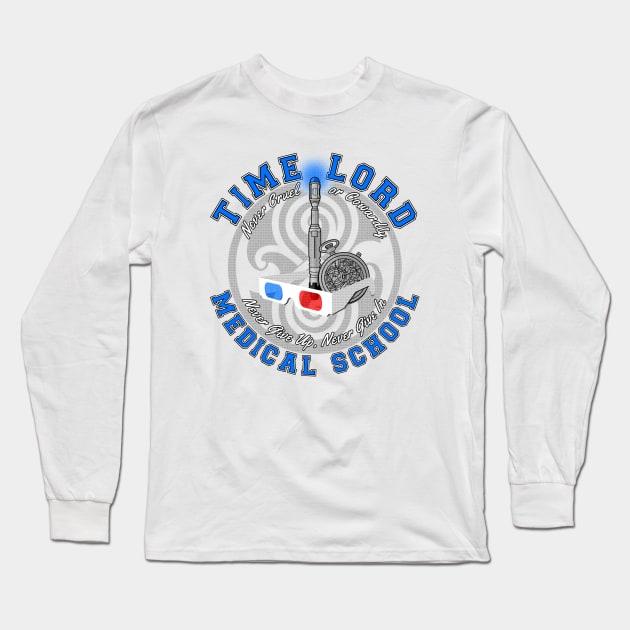 Time Lord Medical School 10 Long Sleeve T-Shirt by DrRoger